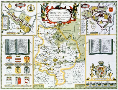 Huntington, engraved by Jodocus Hondius from John Speed